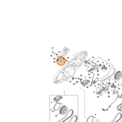 STIHL part 4238-792-5501 — IPL diagram snippet (6x zoom, amber highlight)