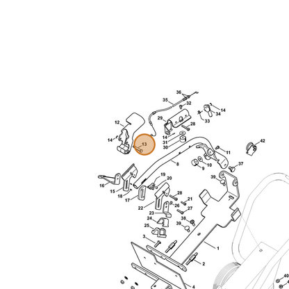 STIHL part 4238-793-2500 — IPL diagram snippet (6x zoom, amber highlight)