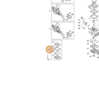 STIHL part 4241-007-1700 — IPL diagram snippet (6x zoom, amber highlight)