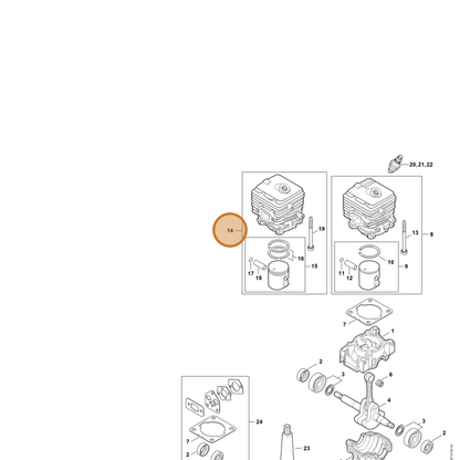 STIHL part 4241-020-1202 — IPL diagram snippet (6x zoom, amber highlight)