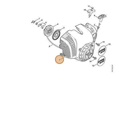 STIHL part 4241-080-1804 — IPL diagram snippet (6x zoom, amber highlight)