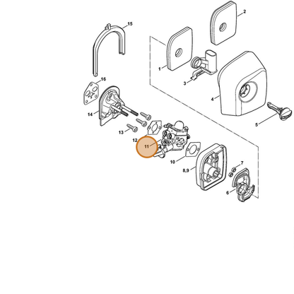 STIHL part 4241-120-0626 — IPL diagram snippet (6x zoom, amber highlight)