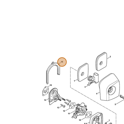 STIHL part 4241-129-0100 — IPL diagram snippet (6x zoom, amber highlight)