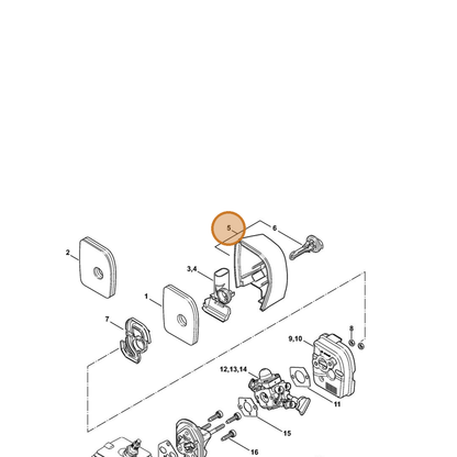 STIHL part 4241-140-1000 — IPL diagram snippet (6x zoom, amber highlight)