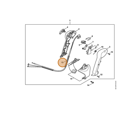 STIHL part 4241-180-1101 — IPL diagram snippet (6x zoom, amber highlight)