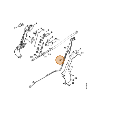 STIHL part 4241-180-1104 — IPL diagram snippet (6x zoom, amber highlight)