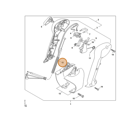 STIHL part 4241-180-1105 — IPL diagram snippet (6x zoom, amber highlight)