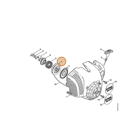 STIHL part 4241-195-0403 — IPL diagram snippet (6x zoom, amber highlight)