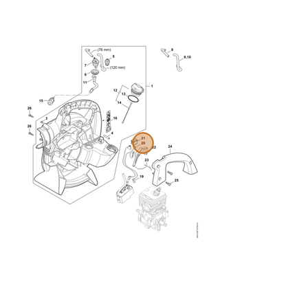 STIHL part 4241-440-1901 — IPL diagram snippet (6x zoom, amber highlight)