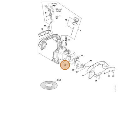 STIHL part 4241-440-3000 — IPL diagram snippet (6x zoom, amber highlight)
