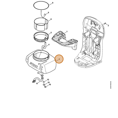 STIHL part 4241-700-0800 — IPL diagram snippet (6x zoom, amber highlight)