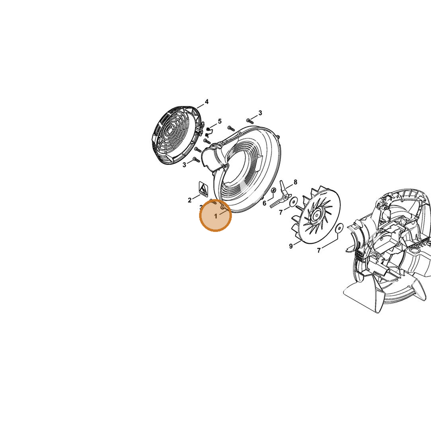 STIHL part 4241-700-4102 — IPL diagram snippet (6x zoom, amber highlight)