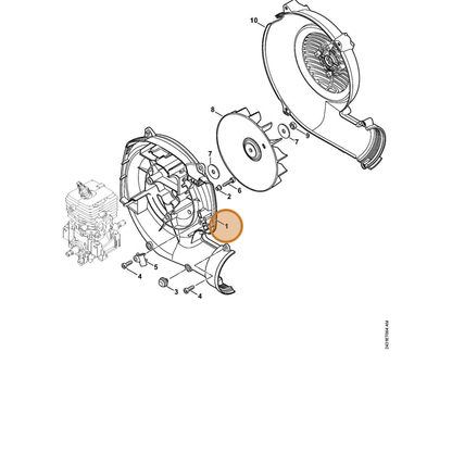 STIHL part 4241-700-4112 — IPL diagram snippet (6x zoom, amber highlight)
