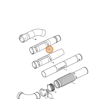 STIHL part 4241-708-3402 — IPL diagram snippet (6x zoom, amber highlight)