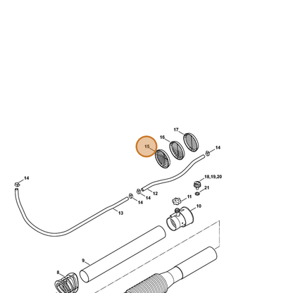 STIHL part 4241-708-6700 — IPL diagram snippet (6x zoom, amber highlight)