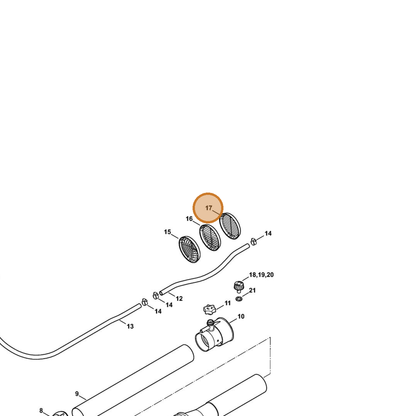 STIHL part 4241-708-6800 — IPL diagram snippet (6x zoom, amber highlight)