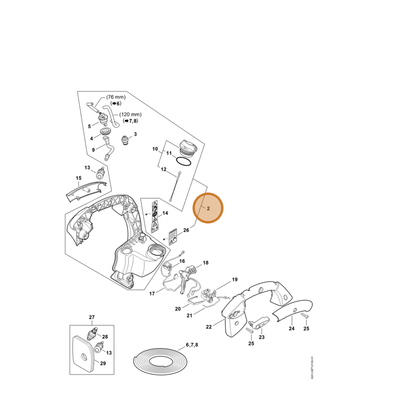 STIHL part 4241-790-5601 — IPL diagram snippet (6x zoom, amber highlight)