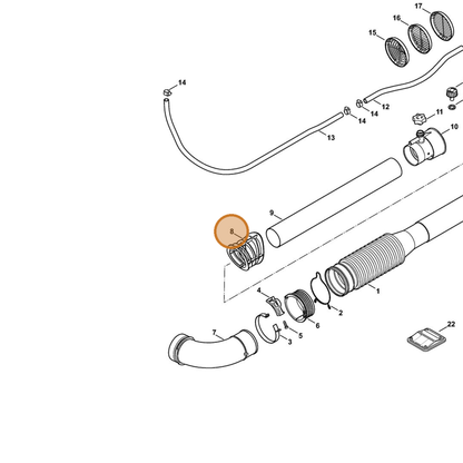 STIHL part 4241-791-9101 — IPL diagram snippet (6x zoom, amber highlight)