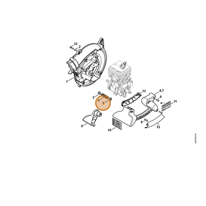 STIHL part 4241-792-2900 — IPL diagram snippet (6x zoom, amber highlight)