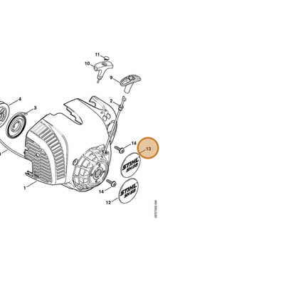 STIHL part 4241-967-1522 — IPL diagram snippet (6x zoom, amber highlight)