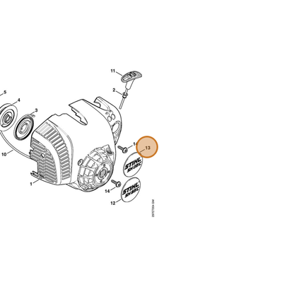 STIHL part 4241-967-1523 — IPL diagram snippet (6x zoom, amber highlight)