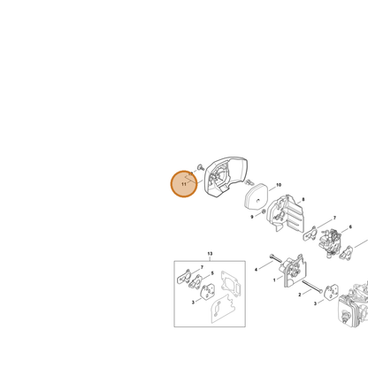 STIHL part 4242-140-1003 — IPL diagram snippet (6x zoom, amber highlight)