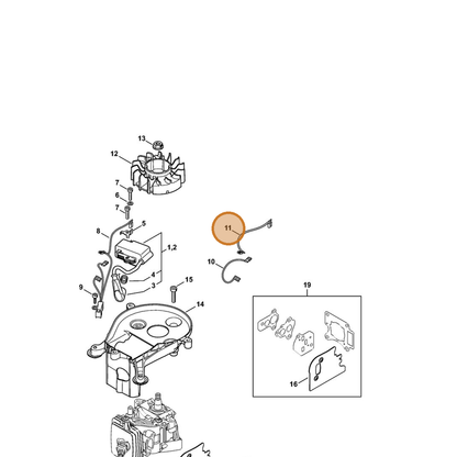 STIHL part 4242-440-1901 — IPL diagram snippet (6x zoom, amber highlight)