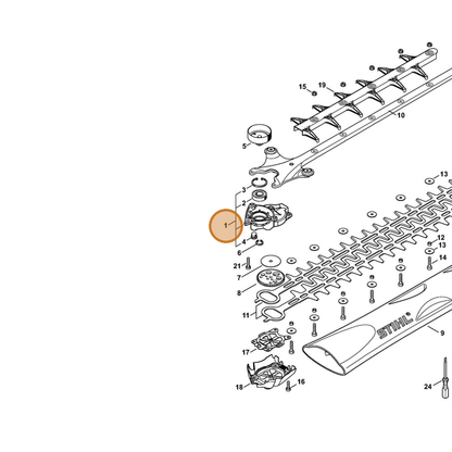 STIHL part 4242-640-0504 — IPL diagram snippet (6x zoom, amber highlight)