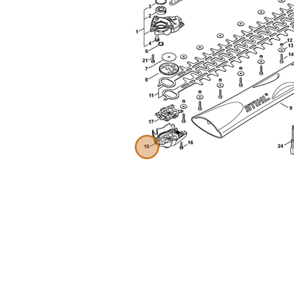 STIHL part 4242-640-5805 — IPL diagram snippet (6x zoom, amber highlight)