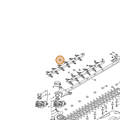 STIHL part 4242-740-9500 — IPL diagram snippet (6x zoom, amber highlight)