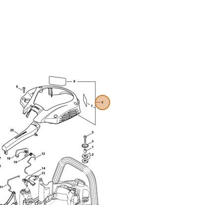 STIHL part 4242-790-8900 — IPL diagram snippet (6x zoom, amber highlight)