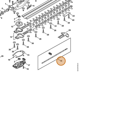 STIHL part 4243-007-1003 — IPL diagram snippet (6x zoom, amber highlight)