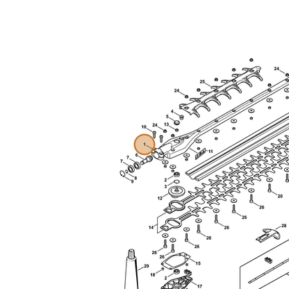 STIHL part 4243-640-0511 — IPL diagram snippet (6x zoom, amber highlight)