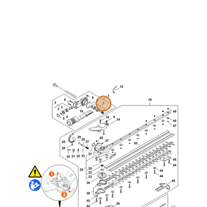 STIHL part 4243-640-2503 — IPL diagram snippet (6x zoom, amber highlight)