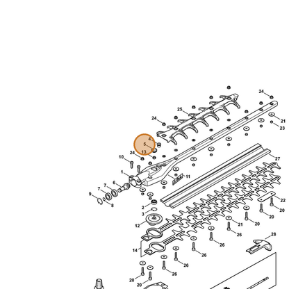STIHL part 4243-641-7401 — IPL diagram snippet (6x zoom, amber highlight)