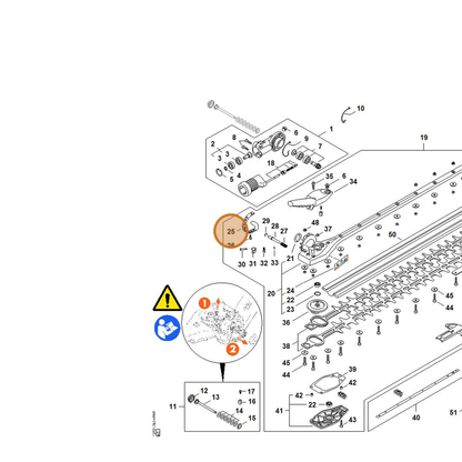 STIHL part 4243-642-4600 — IPL diagram snippet (6x zoom, amber highlight)