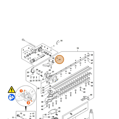 STIHL part 4243-700-2901 — IPL diagram snippet (6x zoom, amber highlight)