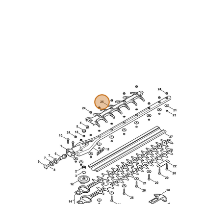 STIHL part 4243-740-9500 — IPL diagram snippet (6x zoom, amber highlight)