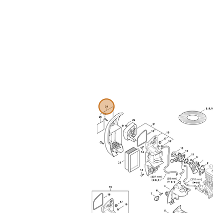 STIHL part 4244-140-1006 — IPL diagram snippet (6x zoom, amber highlight)