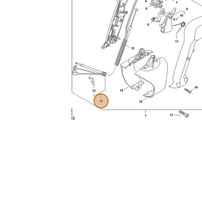 STIHL part 4244-180-1113 — IPL diagram snippet (6x zoom, amber highlight)