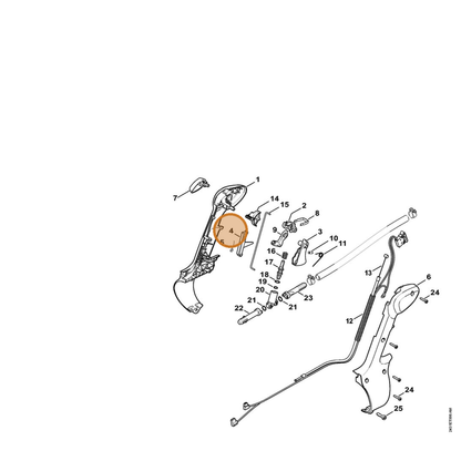 STIHL part 4244-182-0800 — IPL diagram snippet (6x zoom, amber highlight)