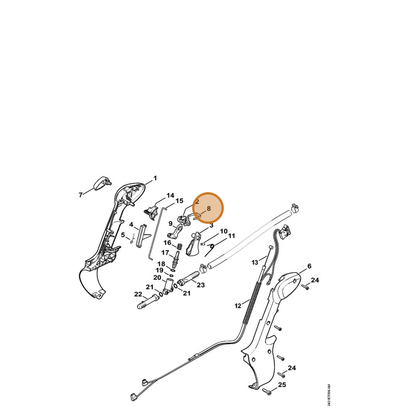 STIHL part 4244-182-4200 — IPL diagram snippet (6x zoom, amber highlight)