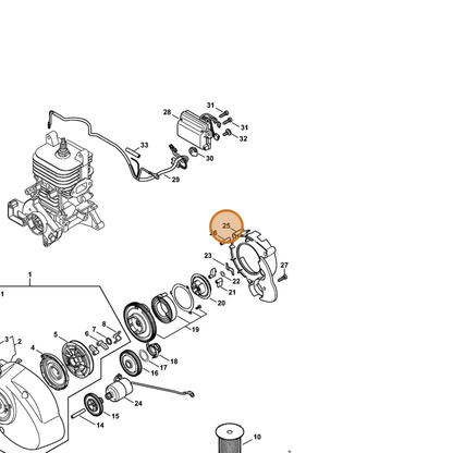 STIHL part 4244-195-6800 — IPL diagram snippet (6x zoom, amber highlight)