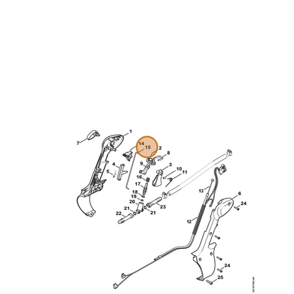 STIHL part 4244-512-2700 — IPL diagram snippet (6x zoom, amber highlight)