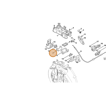 STIHL part 4244-512-2801 — IPL diagram snippet (6x zoom, amber highlight)