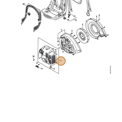 STIHL part 4244-700-2103 — IPL diagram snippet (6x zoom, amber highlight)