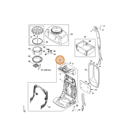 STIHL part 4244-700-3803 — IPL diagram snippet (6x zoom, amber highlight)