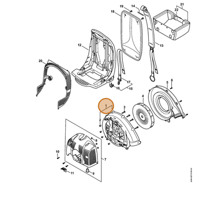 STIHL part 4244-700-4106 — IPL diagram snippet (6x zoom, amber highlight)