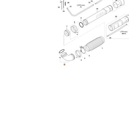 STIHL part 4244-700-6903 — IPL diagram snippet (6x zoom, amber highlight)