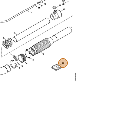 STIHL part 4244-700-8802 — IPL diagram snippet (6x zoom, amber highlight)
